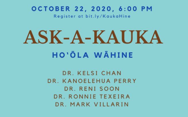 ASK-A-KAUKA – Ho’ola Wahine – Oct 22, 2020, 6:00 PM